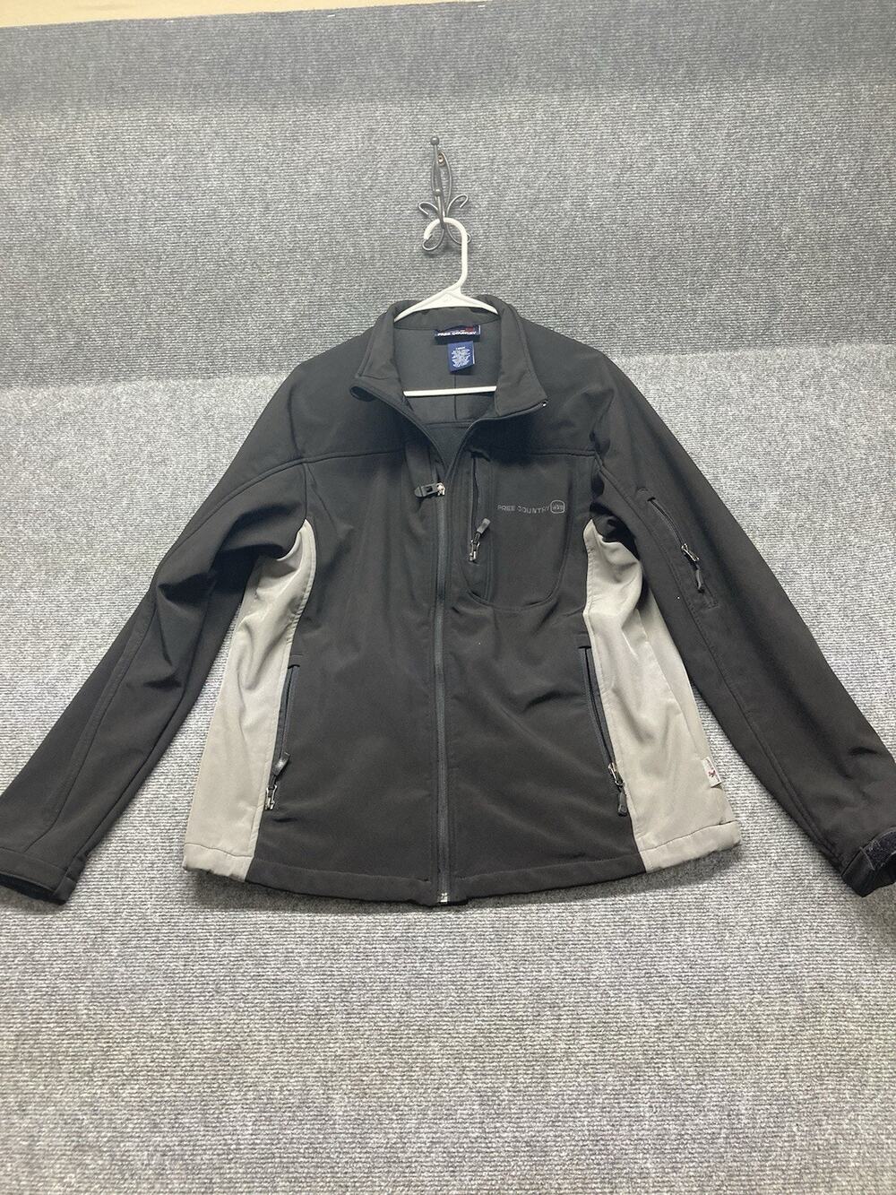 Free Country Waterproof Jacket Men’s Size Large Black Long Sleeve Full Zip
